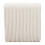 26" White Corduroy And Upholstered Lounge Chair