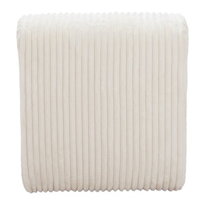 26" White Corduroy And Upholstered Lounge Chair