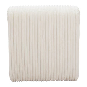 26" White Corduroy And Upholstered Lounge Chair