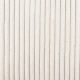 26" White Corduroy And Upholstered Lounge Chair