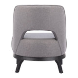 26" Gray And Black Upholstered Lounge Chair