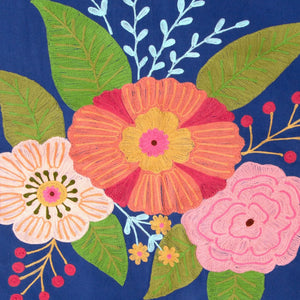 26" Blue And Black Tropical Butterfly Chair