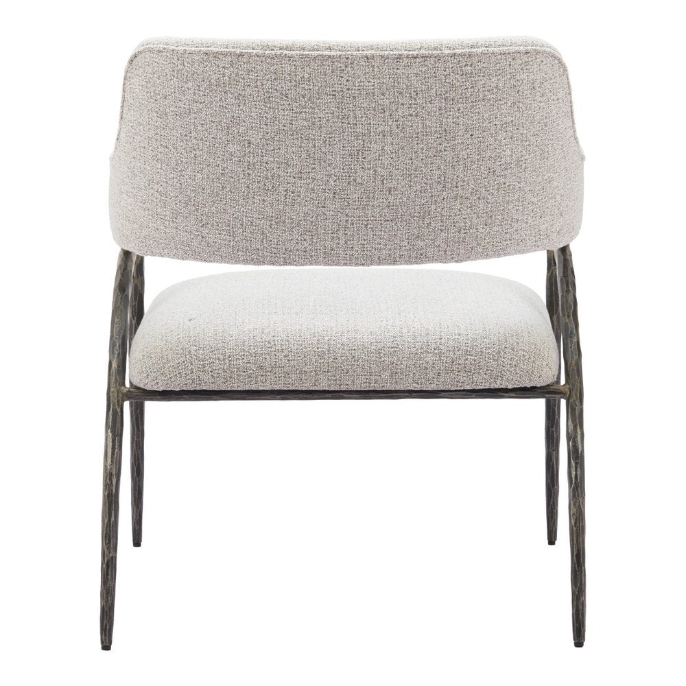 28" Gray And Black Upholstered Arm Chair