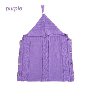 Infant Baby Tassel Ca P Sleeping Bag Sweater Wooden Button Hooded Sleeping Bag
