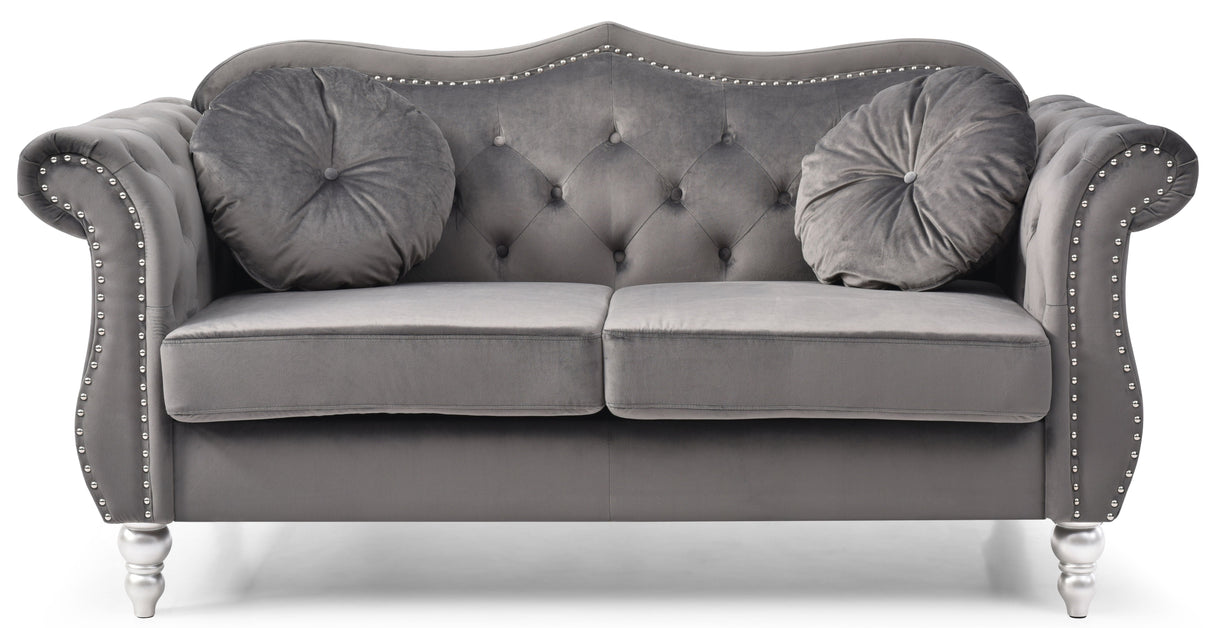 Stylish Flared Arm Loveseat by Couch.com