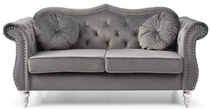 Stylish Flared Arm Loveseat by Couch.com
