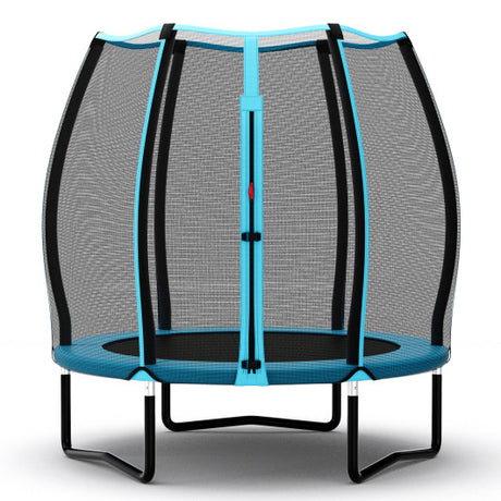 55 Inch Trampoline for Kids Toddler Mini Trampoline with Safety Enclosure Net-Blue
