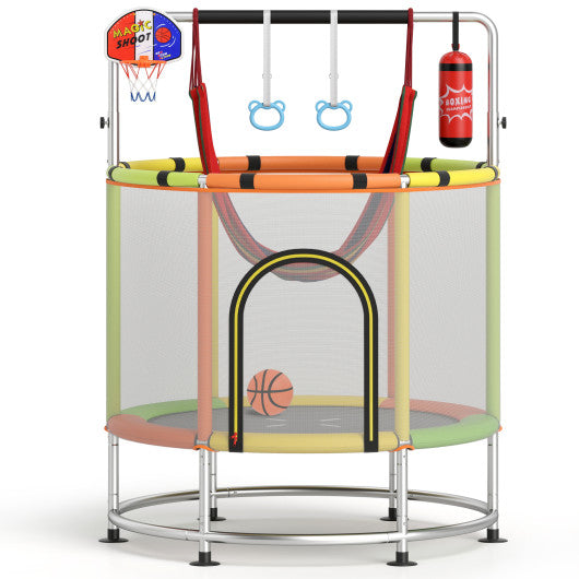 55" Kids Trampoline Gift for for 3-6 Years Old Boys and Girls-Green