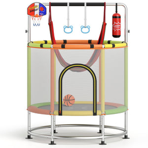 55" Kids Trampoline Gift for for 3-6 Years Old Boys and Girls-Green