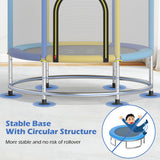 55" Kids Trampoline Gift for for 3-6 Years Old Boys and Girls-Navy