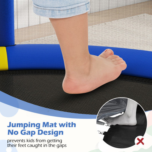 55" Kids Trampoline Gift for for 3-6 Years Old Boys and Girls-Navy