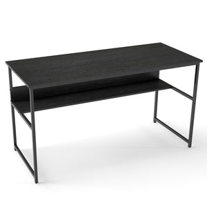 55 x 24 inch Computer Desk with Power Outlets and USB Ports-Black