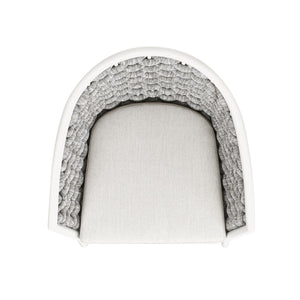 Rowan - Rope Barrel Back Patio Dining Chairs (Set of 2) - Optic White by Couch.com