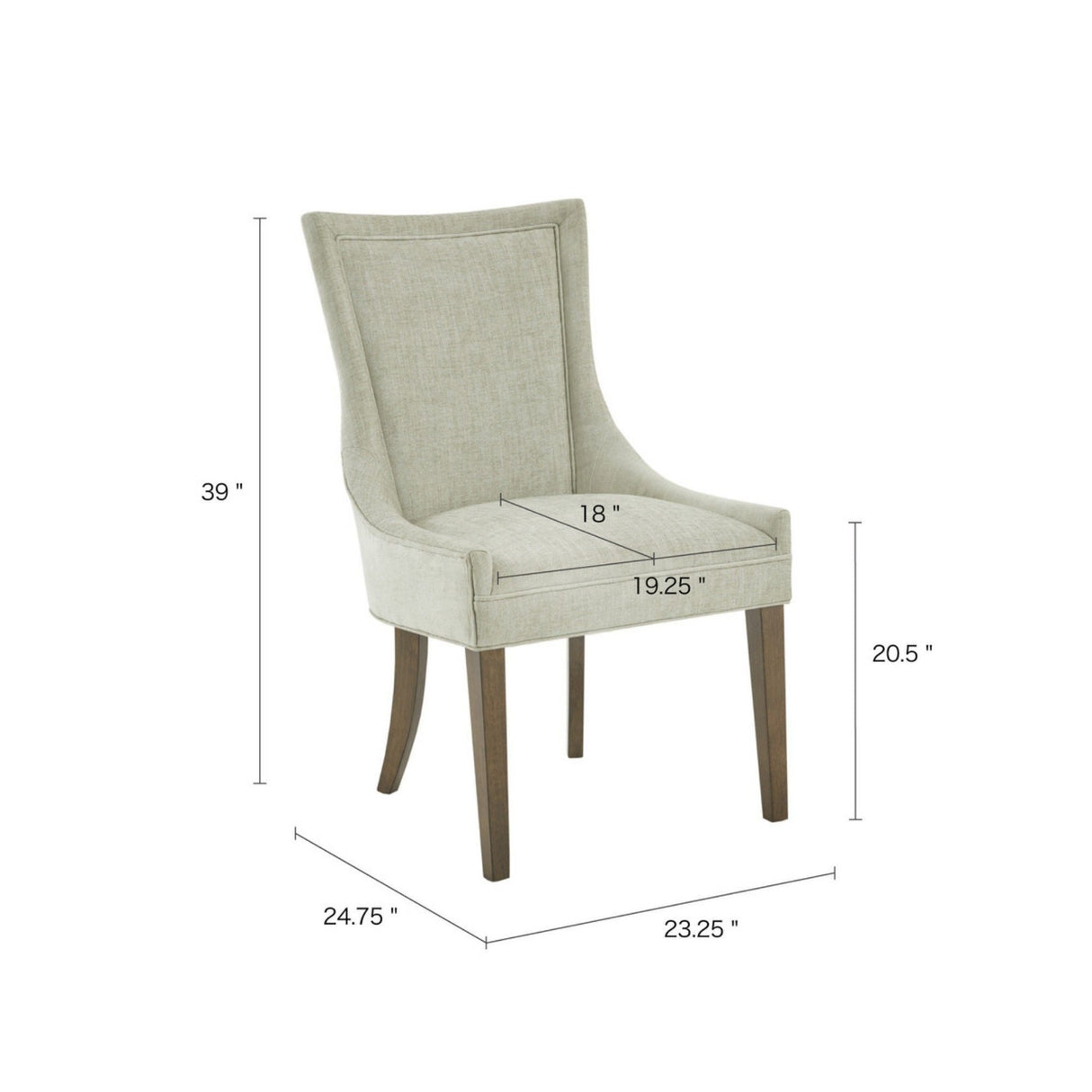 Ultra - Dining Side Chair With Chenille Upholstery (Set of 2) by Couch.com