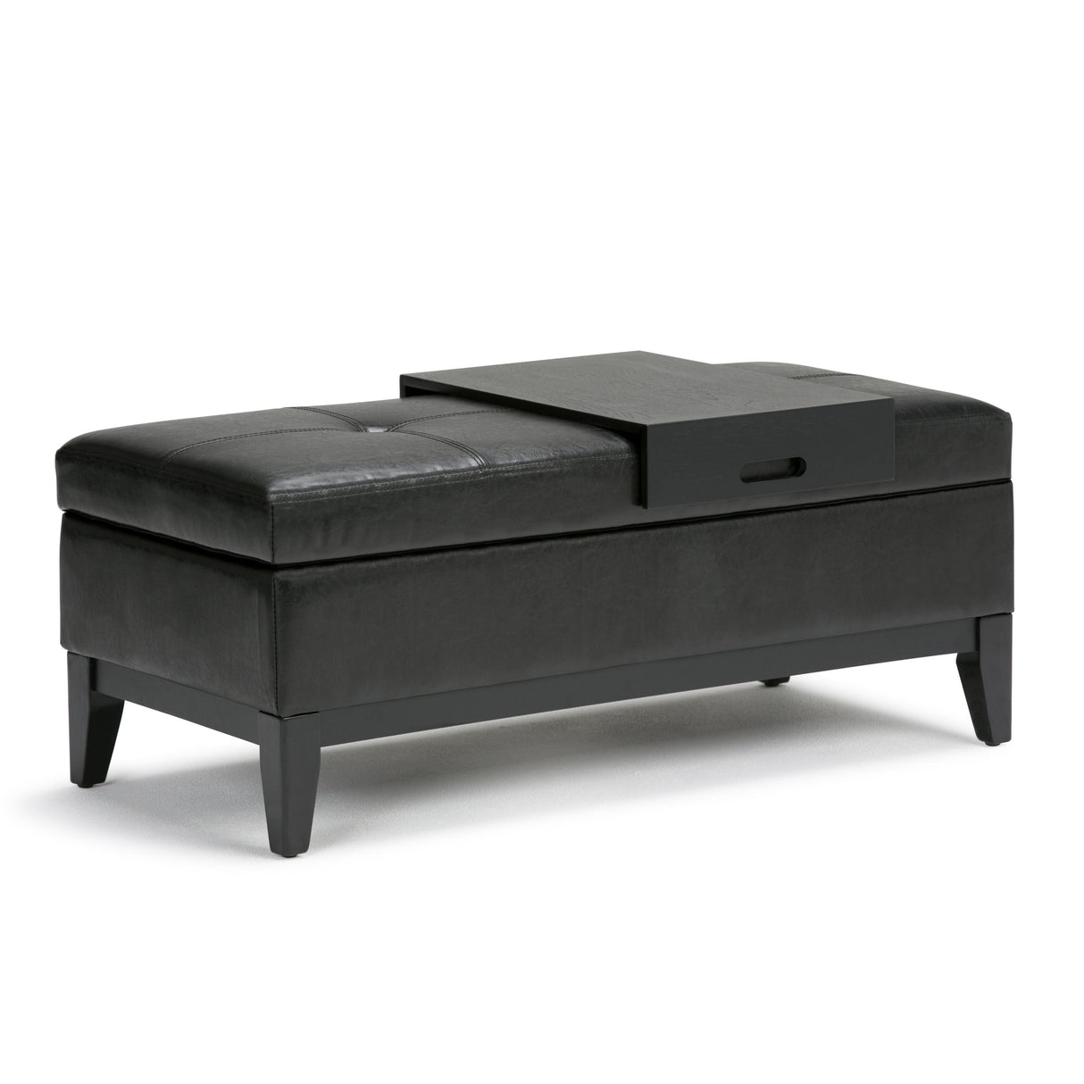 Oregon - Contemporary Storage Ottoman Bench With Tray by Couch.com
