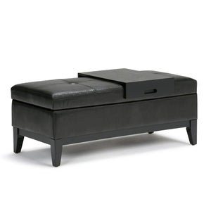 Oregon - Contemporary Storage Ottoman Bench With Tray by Couch.com