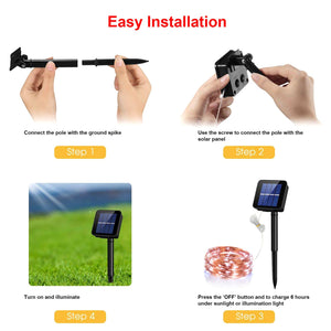 100 LEDs Solar String Lights Outdoor IP65 Waterproof Copper Wire String Lights Solar LED Fairy Lamps Wedding Party Festival by DirectDeals