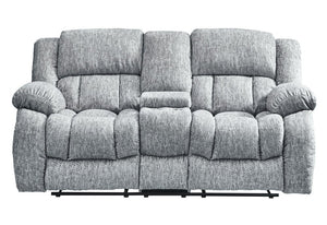 77" Light Gray Manual Reclining Loveseat With Storage