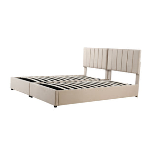 Upholstered Platform Bed With A Hydraulic Storage System by Couch.com