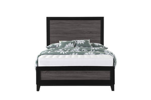 Gray and Black Wood King Bed Frame