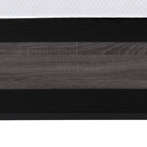 Black And Gray Inlaid Panels Queen Bed Frame