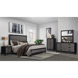 Black and Gray Wood Twin Bed Frame