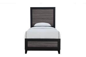 Black and Gray Wood Twin Bed Frame