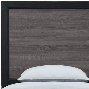 Black and Gray Wood Twin Bed Frame