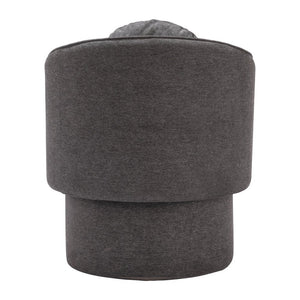 28" Gray Upholstered Club Chair And Toss Pillow