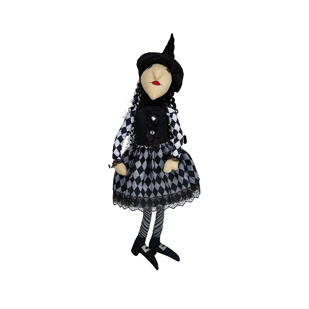 Halloween Sitting Witch Decor - Black by Couch.com