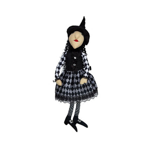 Halloween Sitting Witch Decor - Black by Couch.com
