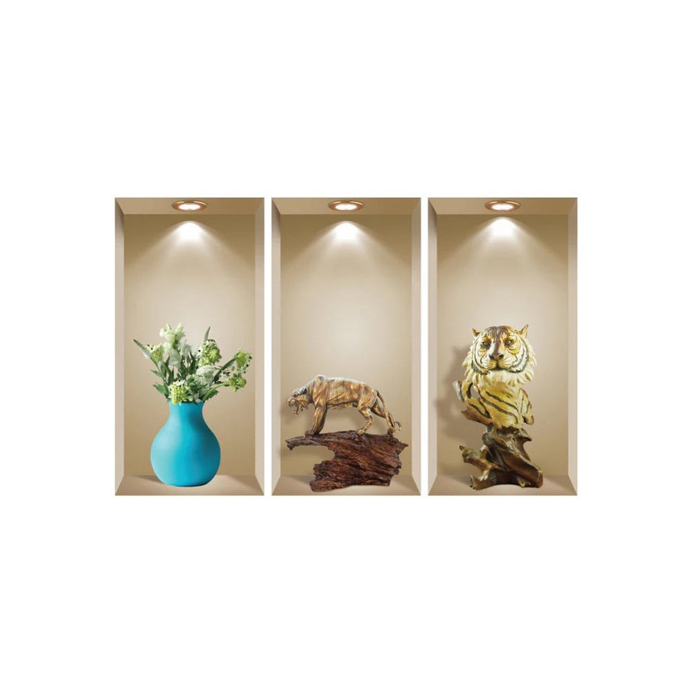 Set of Three Ala Faux Niche 3D Peel and Stick Wall Decals