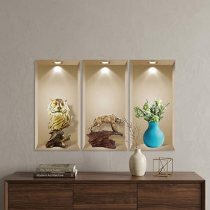 Set of Three Ala Faux Niche 3D Peel and Stick Wall Decals