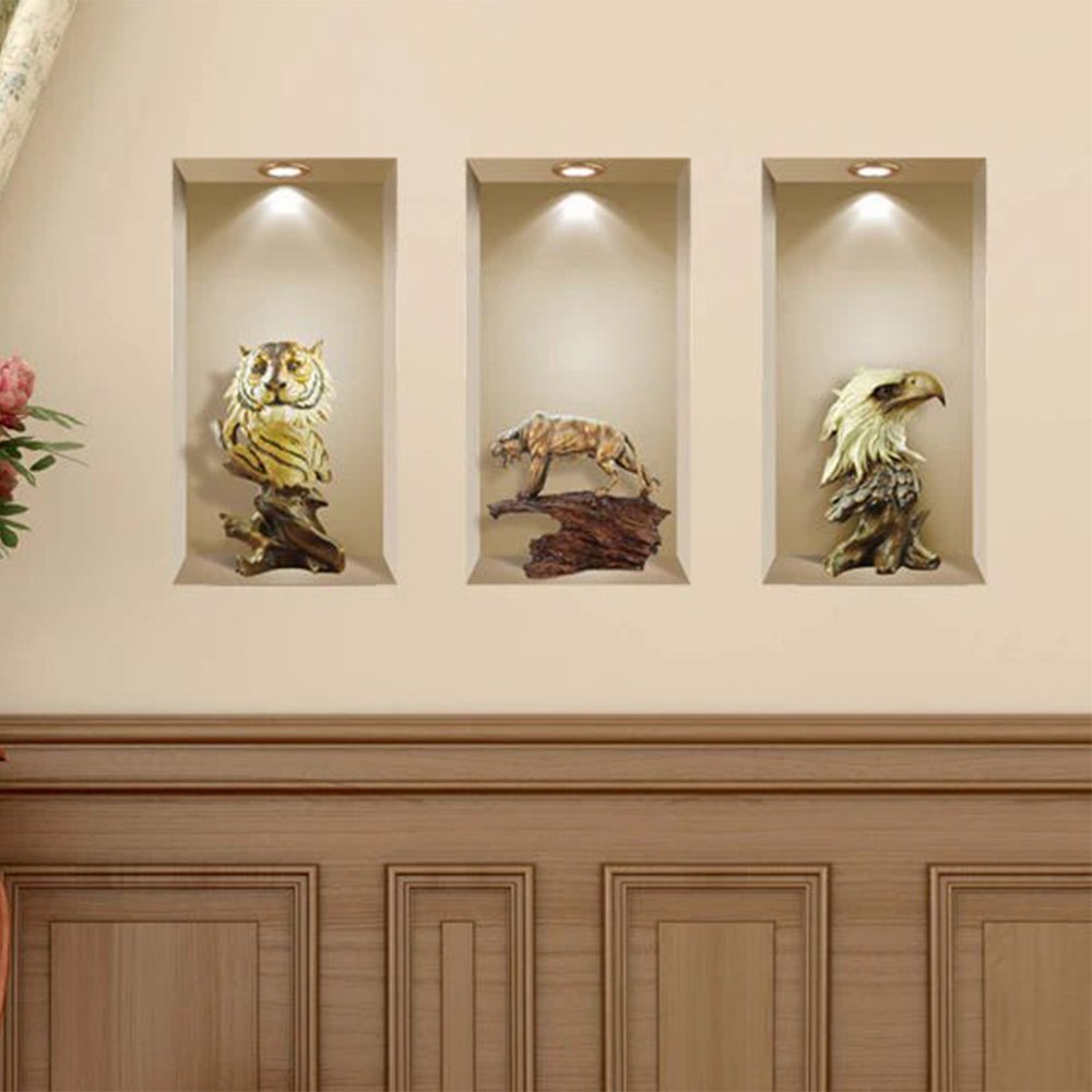 Set of Three Aba Faux Niche 3D Peel and Stick Wall Decals