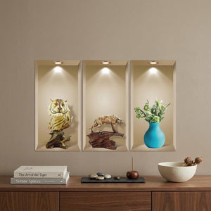 Set of Three Aba Faux Niche 3D Peel and Stick Wall Decals