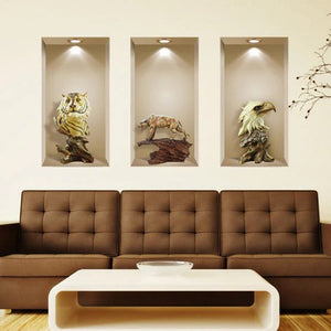 Set of Three Ana Faux Niche 3D Peel and Stick Wall Decals