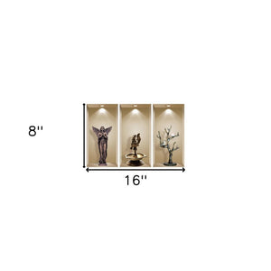 Set of Three Acy Faux Niche 3D Peel and Stick Wall Decals