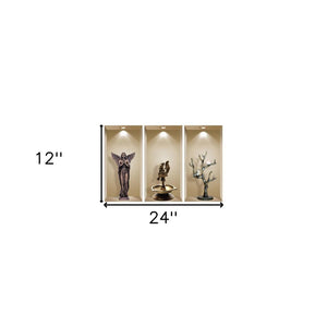 Set of Three Aca Faux Niche 3D Peel and Stick Wall Decals