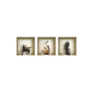 Set of Three Gil Faux Niche 3D Peel and Stick Wall Decals