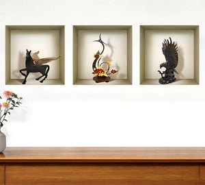Set of Three Hag Faux Niche 3D Peel and Stick Wall Decals