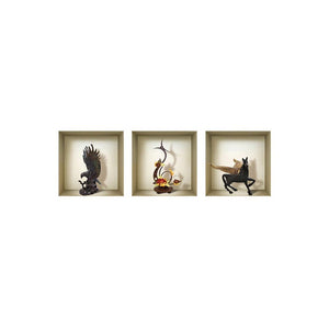 Set of Three Lia Faux Niche 3D Peel and Stick Wall Decals