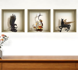 Set of Three Lia Faux Niche 3D Peel and Stick Wall Decals