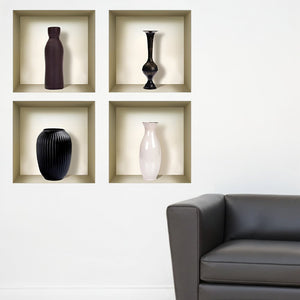 Set of Four Eve Faux Niche 3D Peel and Stick Wall Decals