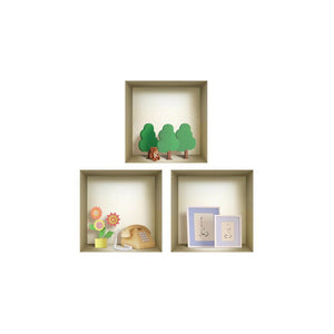 Set of Three Pia Faux Niche 3D Peel and Stick Wall Decals
