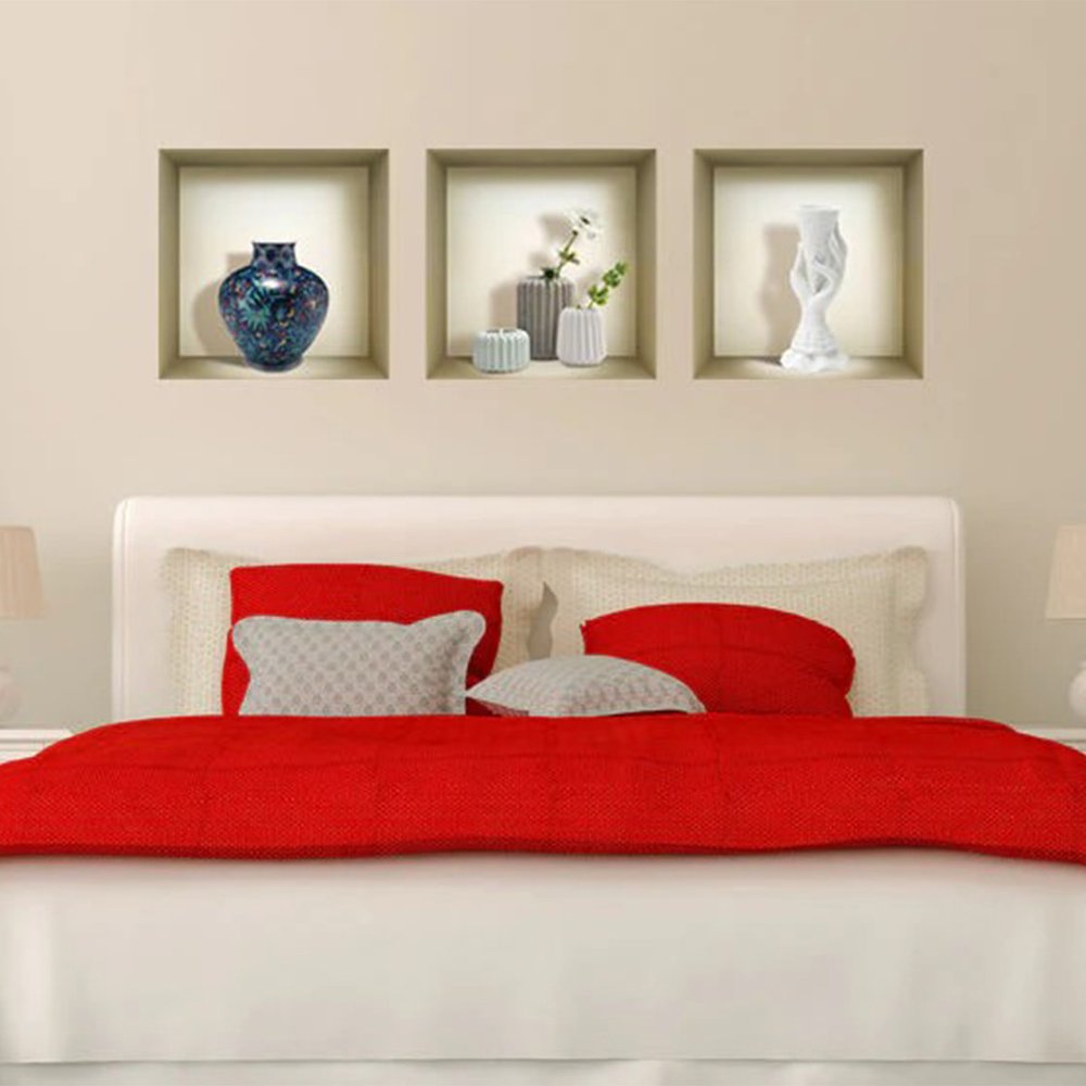 Set of Three Gio Faux Niche 3D Peel and Stick Wall Decals