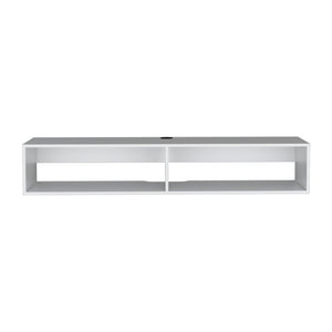 59" White Floating Mount TV Stand
