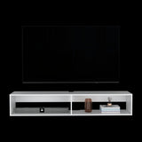 59" White Floating Mount TV Stand