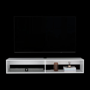 59" White Floating Mount TV Stand