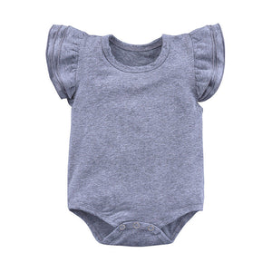 Children's Clothing Candy Color Ruffled Girls' Onesie Baby Romper