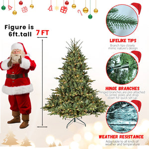 5FT The Full-Bodied Pre-Lit Evergreen Christmas Tree